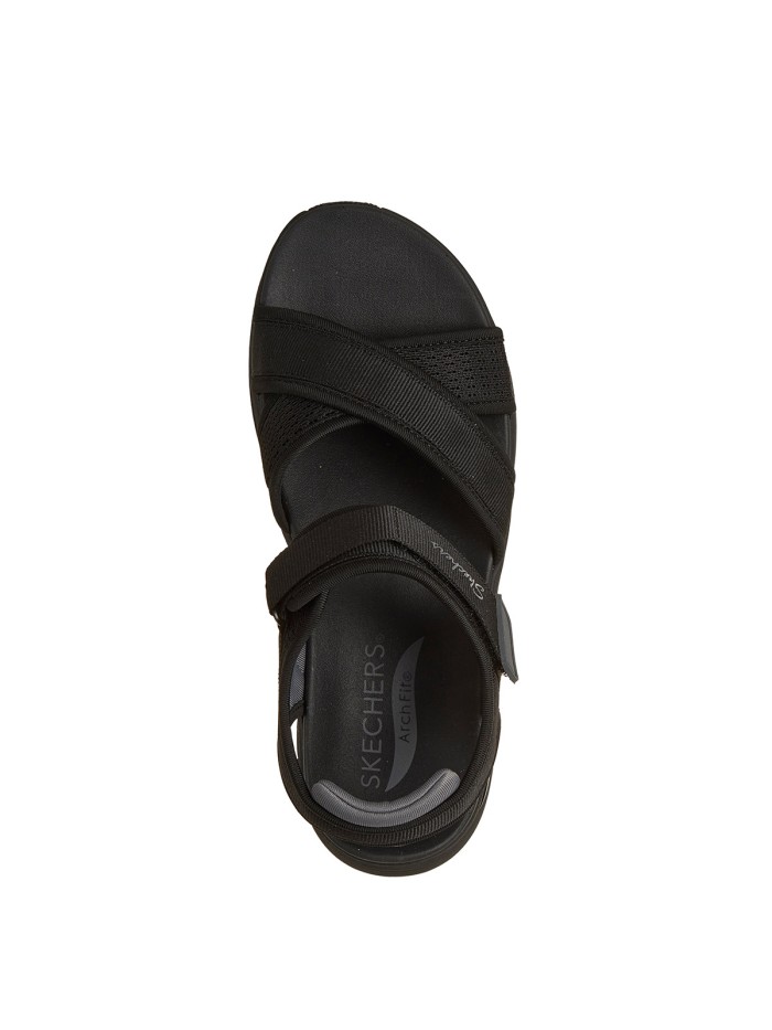SANDALIAS CON VELCROS DE MUJER SKECHERS Arch Fit 2.0 Sandal - Feelin' Bright 164078 NEGRO