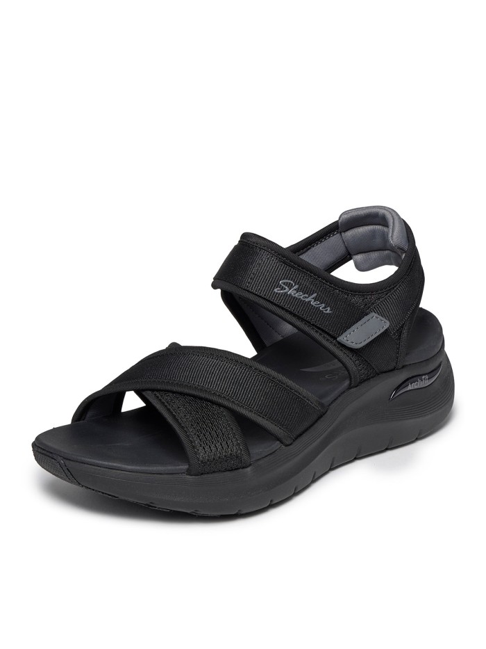 SANDALIAS CON VELCROS DE MUJER SKECHERS Arch Fit 2.0 Sandal - Feelin' Bright 164078 NEGRO