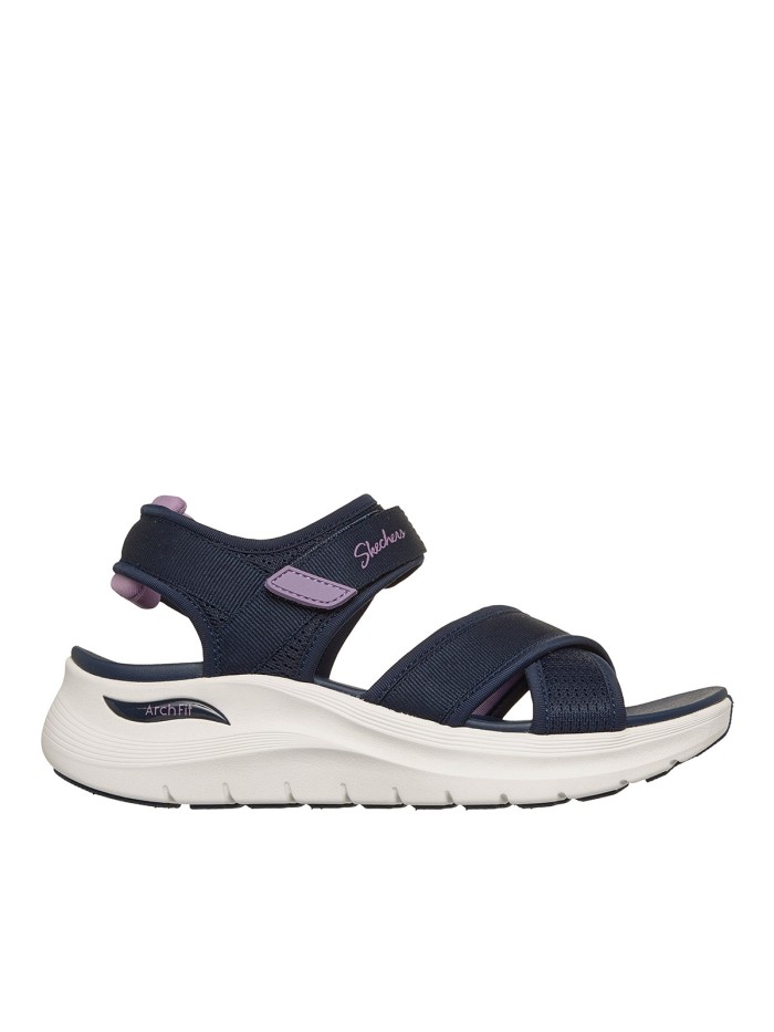 SANDALIAS CON VELCROS DE MUJER SKECHERS Arch Fit 2.0 Sandal - Feelin' Bright 164078 MARINO