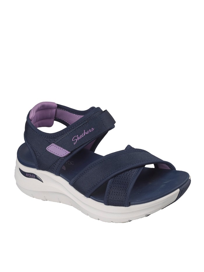 SANDALIAS CON VELCROS DE MUJER SKECHERS Arch Fit 2.0 Sandal - Feelin' Bright 164078 MARINO