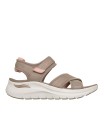 SANDALIAS CON VELCROS DE MUJER SKECHERS Arch Fit 2.0 Sandal - Feelin' Bright 164078 TAUPE