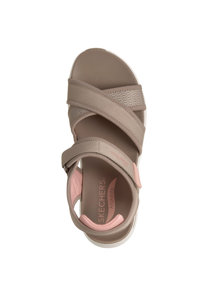 SANDALIAS CON VELCROS DE MUJER SKECHERS Arch Fit 2.0 Sandal - Feelin' Bright 164078 TAUPE
