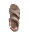 SANDALIAS CON VELCROS DE MUJER SKECHERS Arch Fit 2.0 Sandal - Feelin' Bright 164078 TAUPE