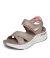 SANDALIAS CON VELCROS DE MUJER SKECHERS Arch Fit 2.0 Sandal - Feelin' Bright 164078 TAUPE