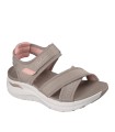 SANDALIAS CON VELCROS DE MUJER SKECHERS Arch Fit 2.0 Sandal - Feelin' Bright 164078 TAUPE