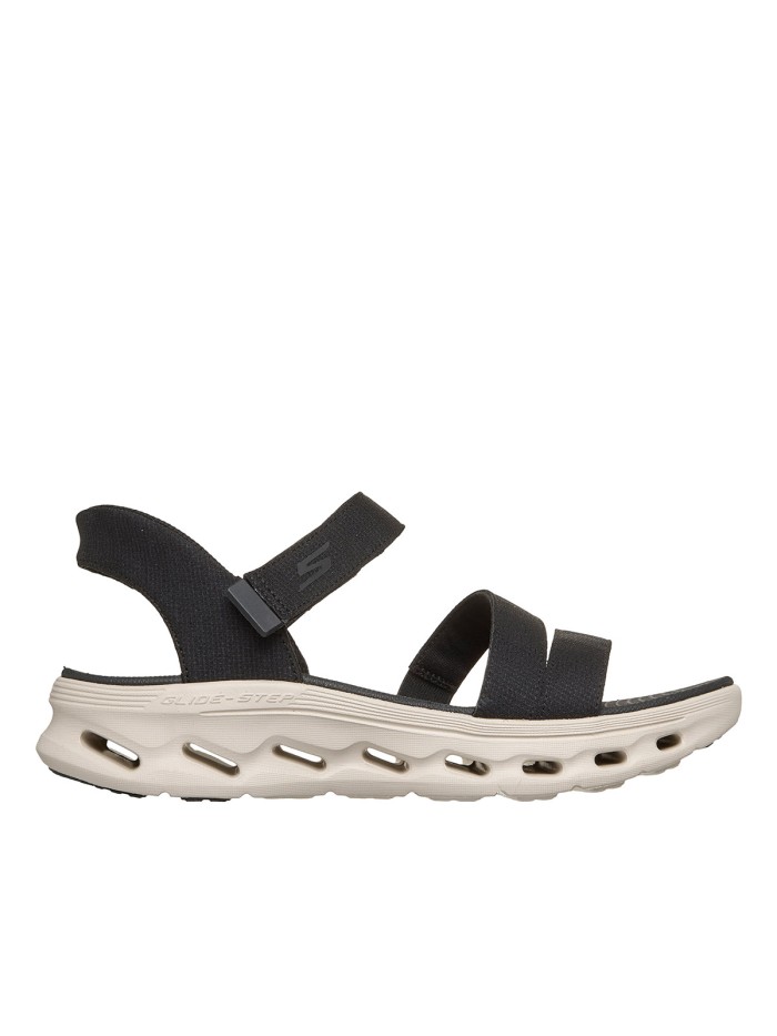 SANDALIAS NEGRAS CON VELCROS SKECHERS Slip-ins: GO WALK Glide-Step 2.0 Sandal - Ella 141269