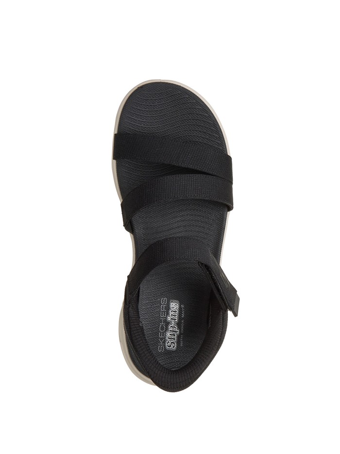 SANDALIAS NEGRAS CON VELCROS SKECHERS Slip-ins: GO WALK Glide-Step 2.0 Sandal - Ella 141269