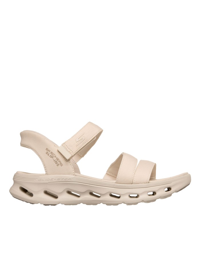 SANDALIAS BEIGE CON VELCROS SKECHERS Slip-ins: GO WALK Glide-Step 2.0 Sandal - Ella 141269