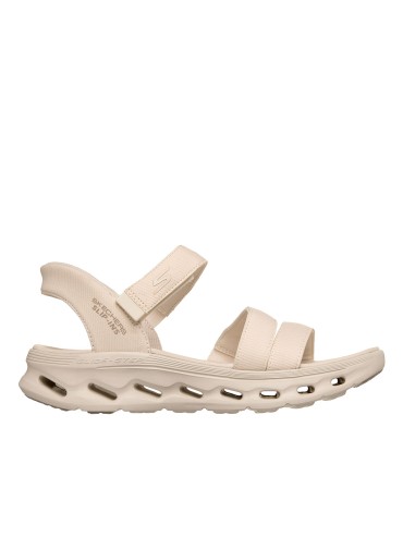 SANDALIAS BEIGE CON VELCROS SKECHERS Slip-ins: GO WALK Glide-Step 2.0 Sandal - Ella 141269