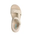 SANDALIAS CON VELCROS PARA MUJER Skechers Slip-ins: GO WALK Glide-Step 2.0 Sandal - Cozy Fit Jada 141276 BEIGE