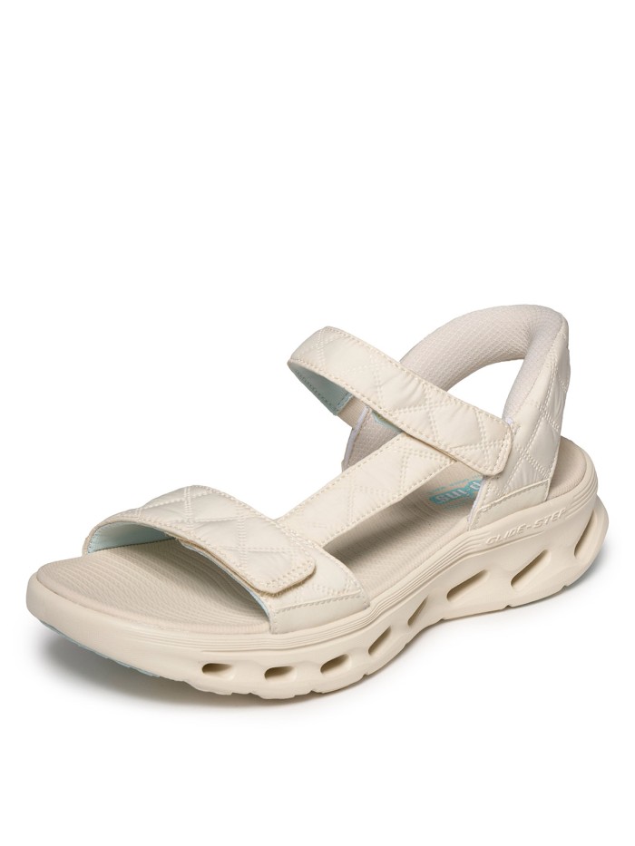 SANDALIAS CON VELCROS PARA MUJER Skechers Slip-ins: GO WALK Glide-Step 2.0 Sandal - Cozy Fit Jada 141276 BEIGE