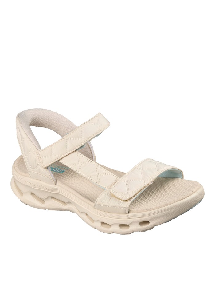 SANDALIAS CON VELCROS PARA MUJER Skechers Slip-ins: GO WALK Glide-Step 2.0 Sandal - Cozy Fit Jada 141276 BEIGE