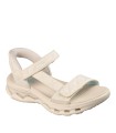 SANDALIAS CON VELCROS PARA MUJER Skechers Slip-ins: GO WALK Glide-Step 2.0 Sandal - Cozy Fit Jada 141276 BEIGE