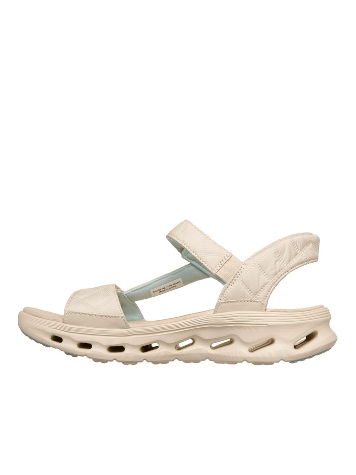 SANDALIAS CON VELCROS PARA MUJER Skechers Slip-ins: GO WALK Glide-Step 2.0 Sandal - Cozy Fit Jada 141276 BEIGE