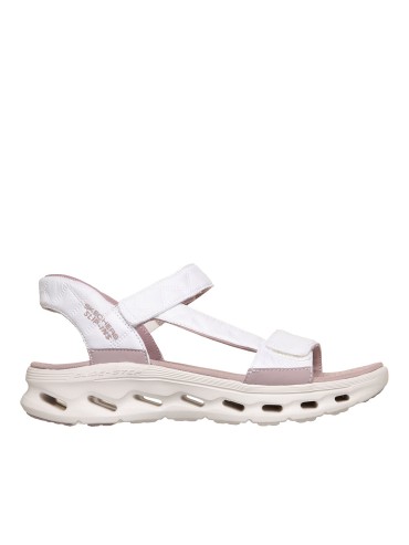SANDALIAS CON VELCROS PARA MUJER Skechers Slip-ins: GO WALK Glide-Step 2.0 Sandal - Cozy Fit Jada 141276 BLANCO