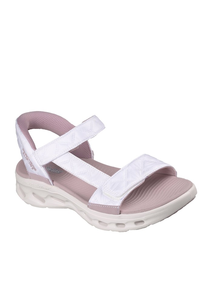 SANDALIAS CON VELCROS PARA MUJER Skechers Slip-ins: GO WALK Glide-Step 2.0 Sandal - Cozy Fit Jada 141276 BLANCO