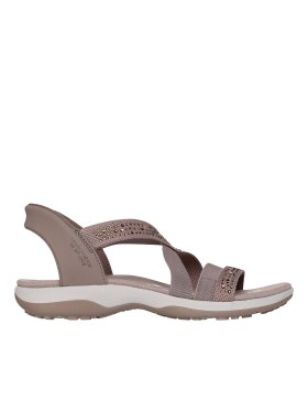SANDALIAS CON ELÁSTICOS SKECHERS PARA MUJER Hands Free Slip-ins®: Reggae Slim - Summer Sparkle MARRÓN