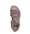 SANDALIAS CON ELÁSTICOS SKECHERS PARA MUJER Hands Free Slip-ins®: Reggae Slim - Summer Sparkle MARRÓN
