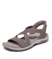 SANDALIAS CON ELÁSTICOS SKECHERS PARA MUJER Hands Free Slip-ins®: Reggae Slim - Summer Sparkle MARRÓN