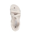 SANDALIAS CON ELÁSTICOS SKECHERS PARA MUJER Hands Free Slip-ins®: Reggae Slim - Summer Sparkle BLANCO