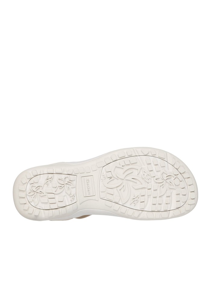 SANDALIAS CON ELÁSTICOS SKECHERS PARA MUJER Hands Free Slip-ins®: Reggae Slim - Summer Sparkle BLANCO