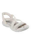 SANDALIAS CON ELÁSTICOS SKECHERS PARA MUJER Hands Free Slip-ins®: Reggae Slim - Summer Sparkle BLANCO