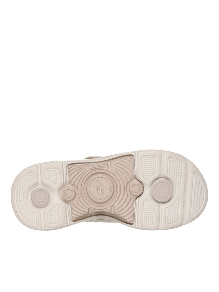 SANDALIA ELÁSTICA CON HEBILLAS PARA MUJER SKECHERS GO WALK Arch Fit 2.0 Sandal - Chloe 140871 BEIGE