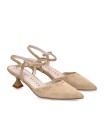 ZAPATO DESTALONADO CON TACON BAJO STEPHEN ALLEN LAUR-31 CAMEL