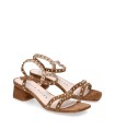 SANDALIAS DE MUJER STEPHEN ALLEN MAHA 40-2661L-3 EN ANTE CAMEL CON TACÓN