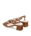 SANDALIAS DE MUJER STEPHEN ALLEN MAHA 40-2661L-3 EN ANTE CAMEL CON TACÓN