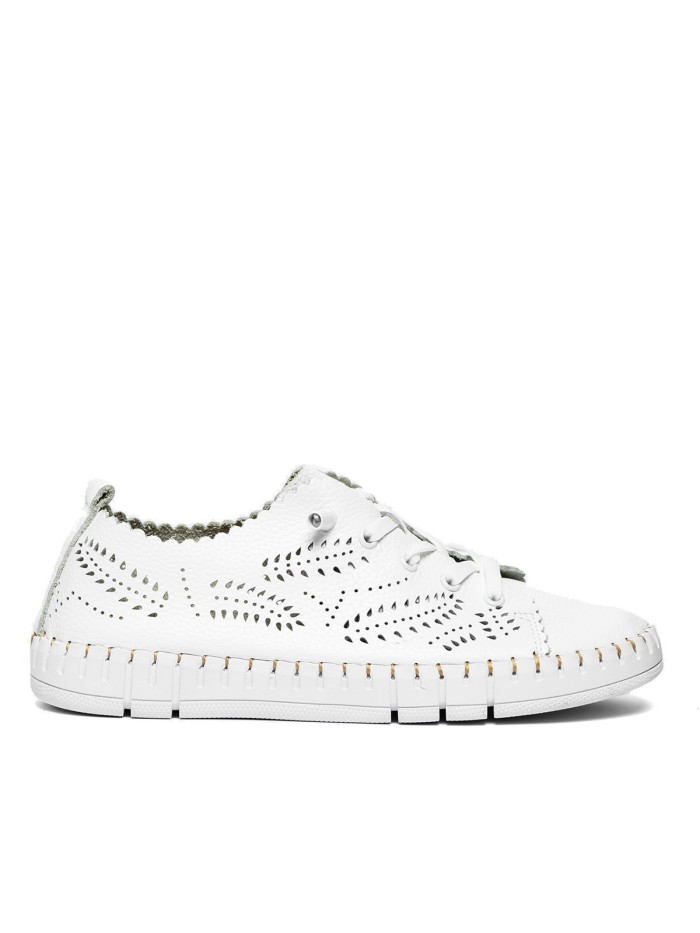 ZAPATILLAS DE CORDONES PARA MUJER THE HAPPY MONK CRETA 014 BLANCO