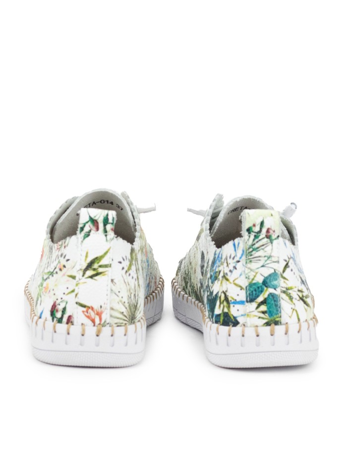 ZAPATILLAS DE CORDONES CON DISEÑO FLORAL PARA MUJER THE HAPPY MONK CRETA 014 VERDE