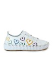 ZAPATILLAS FRESCAS DE PIEL CON CORAZONES THE HAPPY MONK MALLORCA 009 MULTICOLOR