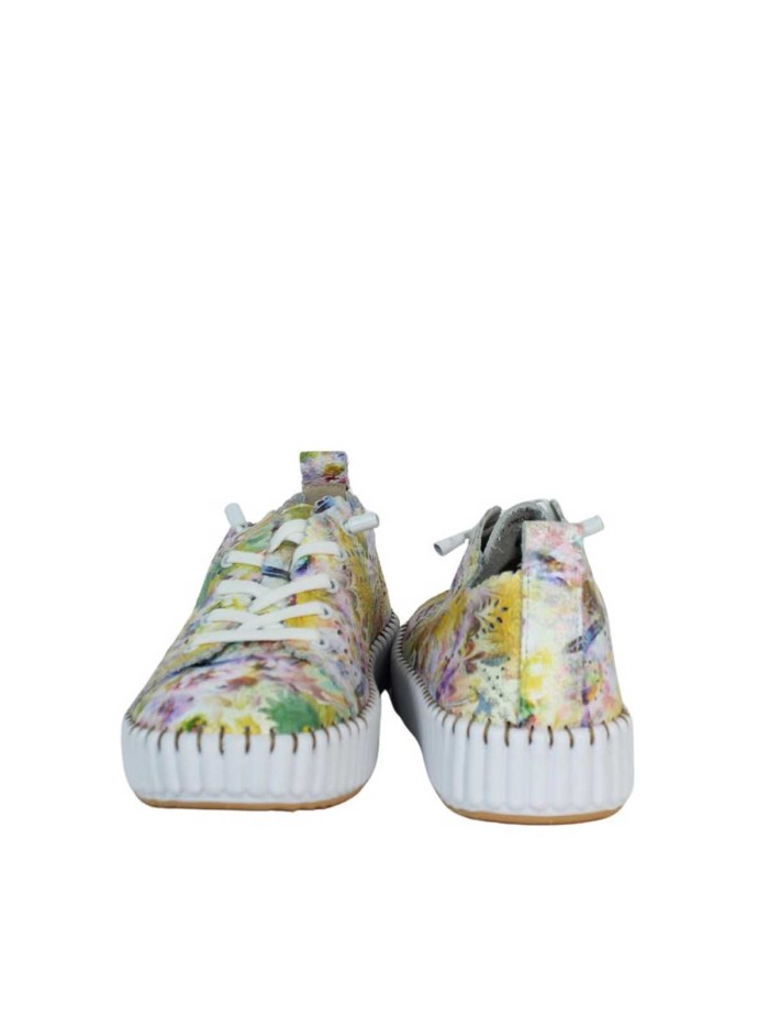 ZAPATILLAS FRESCAS DE PIEL CON ESTAMPADO FLORAL PARA MUJER THE HAPPY MONK MALLORCA 009 MULTICOLOR