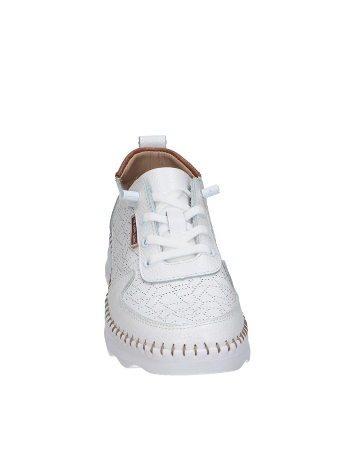 ZAPATILLAS CONFORT DE PIEL BLANCAS PARA MUJER THE HAPPY MONK CALPE-002