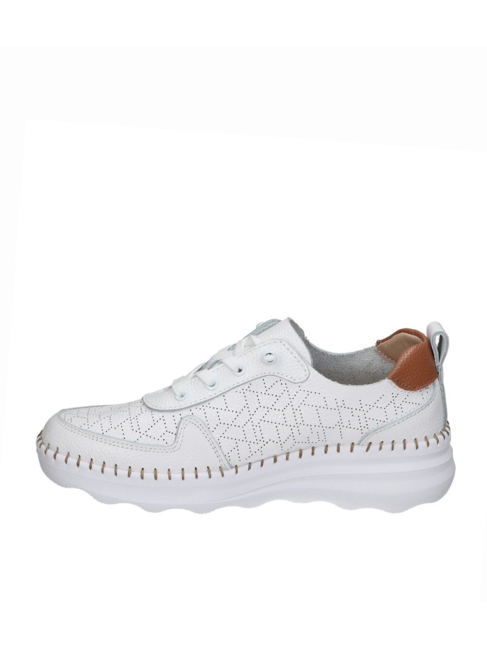 ZAPATILLAS CONFORT DE PIEL BLANCAS PARA MUJER THE HAPPY MONK CALPE-002
