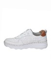 ZAPATILLAS CONFORT DE PIEL BLANCAS PARA MUJER THE HAPPY MONK CALPE-002