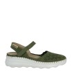 SANDALIAS DE MUJER CON CUÑA Y PLANTA DE GEL THE HAPPY MONK CALPE-009 OLIVA