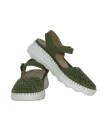 SANDALIAS DE MUJER CON CUÑA Y PLANTA DE GEL THE HAPPY MONK CALPE-009 OLIVA