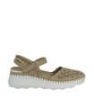 SANDALIAS DE CUÑA CON PLANTA DE GEL PARA MUJER THE HAPPY MONK CALPE-009 TAUPE