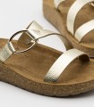 SANDALIAS BIO DE PIEL PARA MUJER THE HAPPY MONK FORMENTERA 007 PLATINO