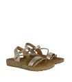 SANDALIAS DE TIRAS EN PIEL PARA MUJER THE HAPPY MONK FORMENTERA-009 ORO