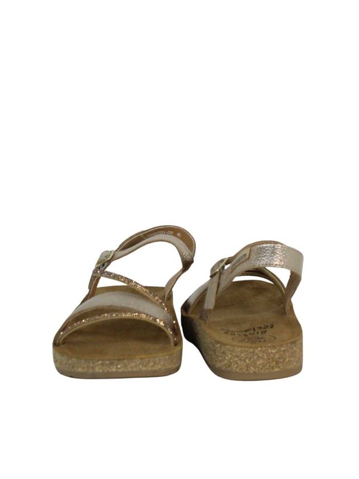 SANDALIAS DE TIRAS EN PIEL PARA MUJER THE HAPPY MONK FORMENTERA-009 ORO