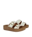 SANDALIAS BIO BLANCAS EN PIEL CON MAXIHEBILLAS PARA MUJER THE HAPPY MONK GOMERA 006