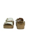 SANDALIAS BIO BLANCAS EN PIEL CON MAXIHEBILLAS PARA MUJER THE HAPPY MONK GOMERA 006