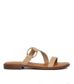 SANDALIA PLANA DE PIEL BEIGE PARA MUJER THE HAPPY MONK MENORCA 009