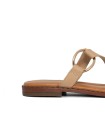 SANDALIA PLANA DE PIEL BEIGE PARA MUJER THE HAPPY MONK MENORCA 009