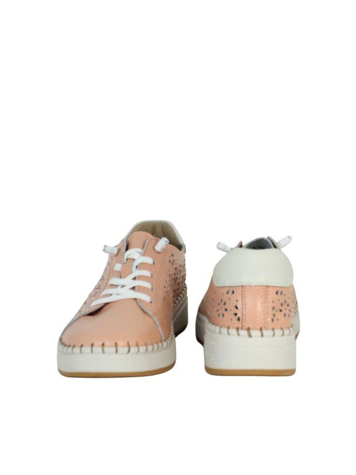 ZAPATILLAS CÓMODAS DE PIEL PARA MUJER THE HAPPY MONK ALCALA 003 NEW CORAL