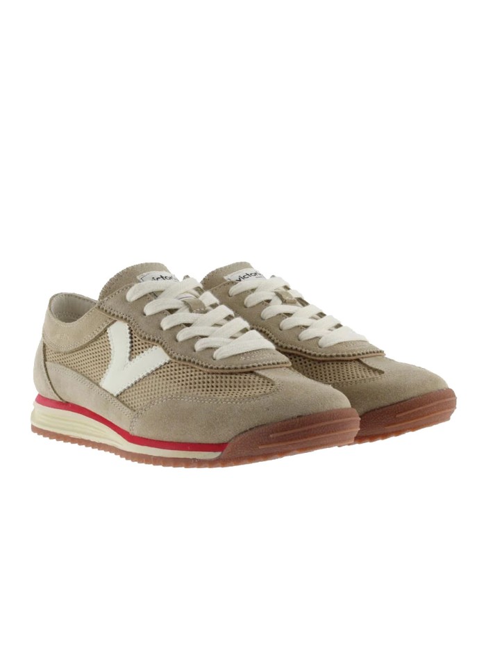 ZAPATILLAS DE MUJER VICTORIA SATURNO REJILLA & SERRAJE 1158105 BEIGE