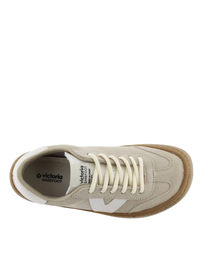 ZAPATILLA BAREFOOT EN PIEL DE SERRAJE UNISEX VICTORIA OLMO 1186103 ARENA